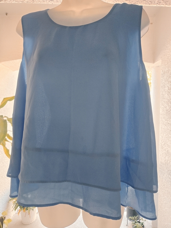 SEARS Men’s Light Blue Polyester Shirt